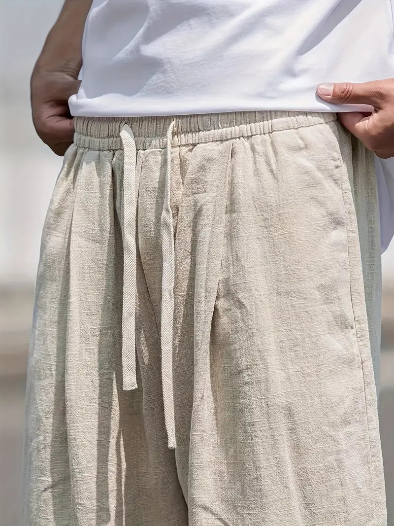 Wide-Leg Linen Trouser