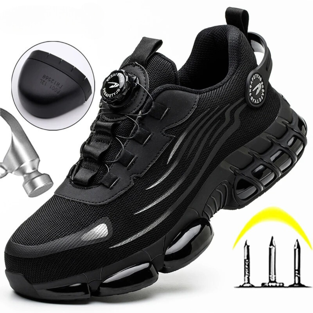 Men's Safety Trainers, Low-Cut Lightweight Breathable Protective Work Shoes with Reflective Detail 1