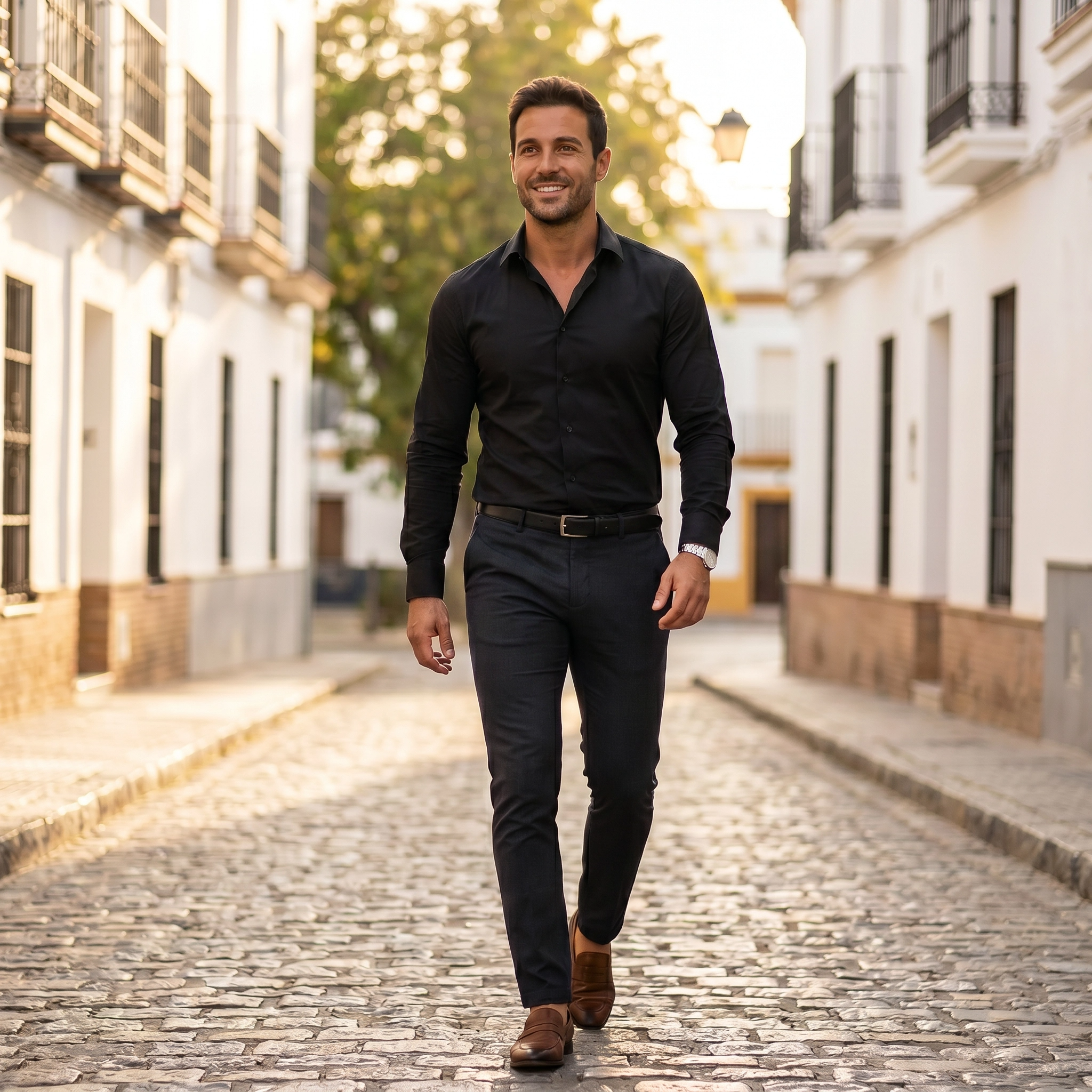 Men's Slim Fit Dress Shirt, Long Sleeve Smart Casual Button-Down Shirt for Spring & Summer 5