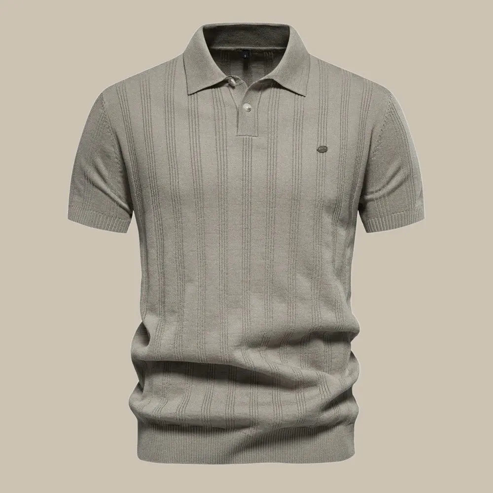 Long-Sleeve Knit Polo