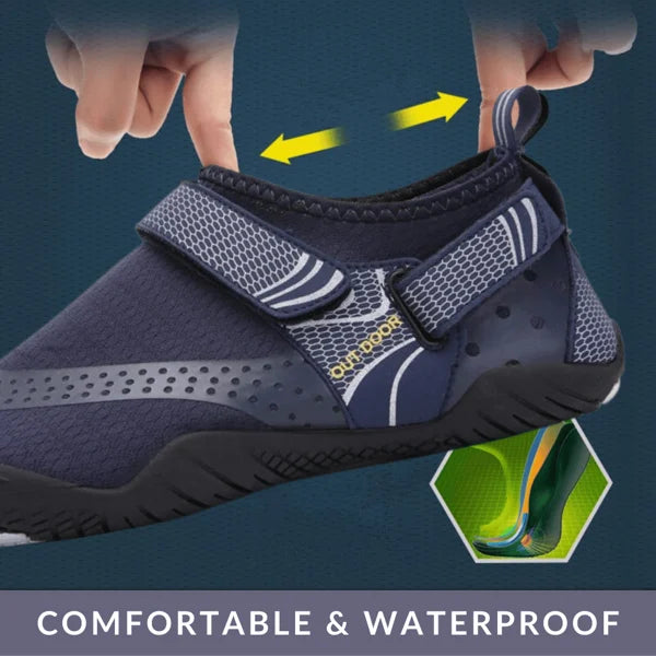 Men's Water Shoes, Non-Slip Quick-Dry Adjustable Strap Lightweight Summer Beach Shoes 6