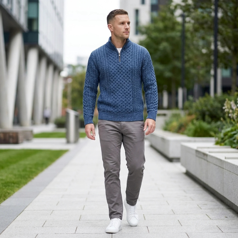 Half-Zip Knit Jumper