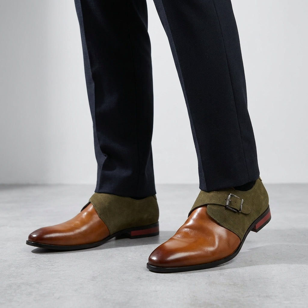 Double-Buckle Monk Loafer