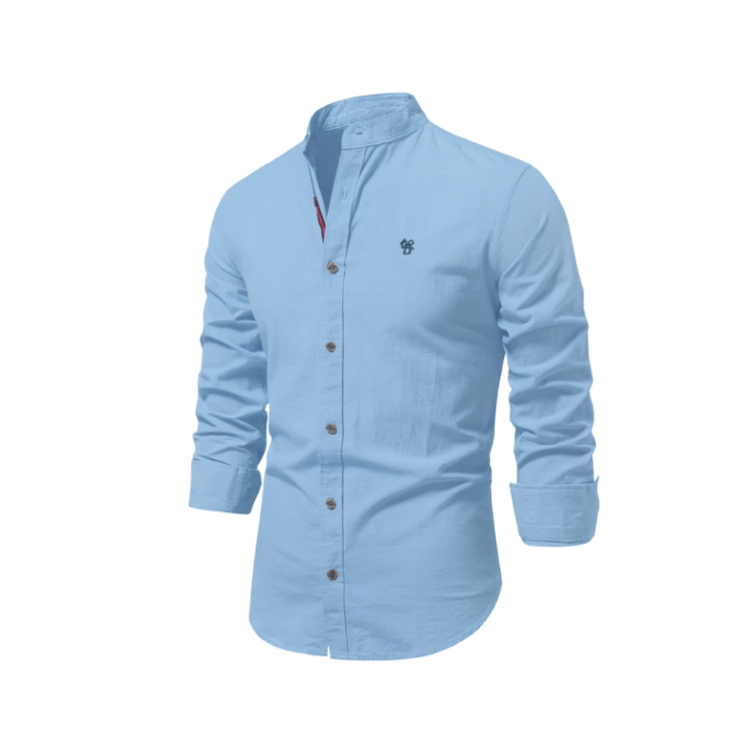 Men's Casual Shirt, Long Sleeve Button-Up Slim Fit Smart Casual Everyday Cotton Shirt 10