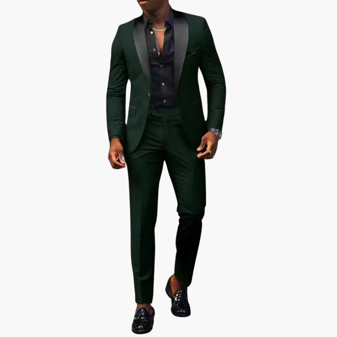 Men's Wedding Suit, Modern Slim Fit Tailored Blazer & Trousers Set for Formal Events 1
