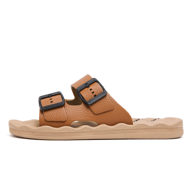 Double-Strap Buckle Sandal
