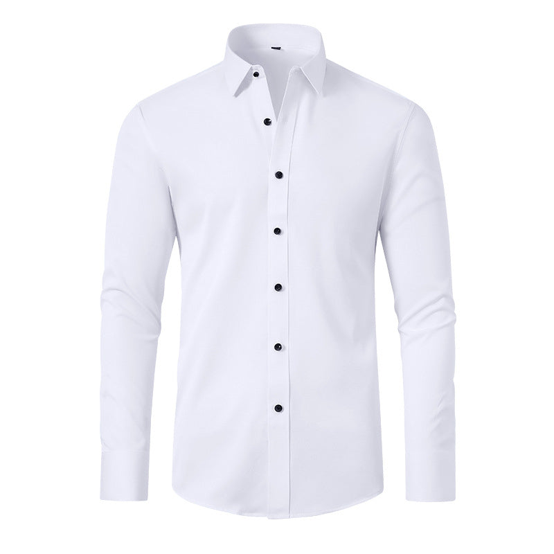 Men's Long Sleeve Shirt, Slim Fit Stretch Smart Casual Button-Down Dress Shirt for Everyday Wear 5