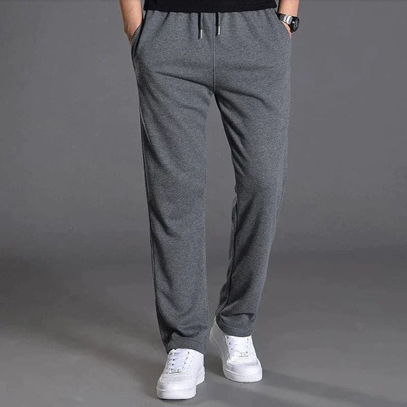 Men's Elastic Waist Trousers, Drawstring Relaxed Fit Comfortable Casual Joggers 3