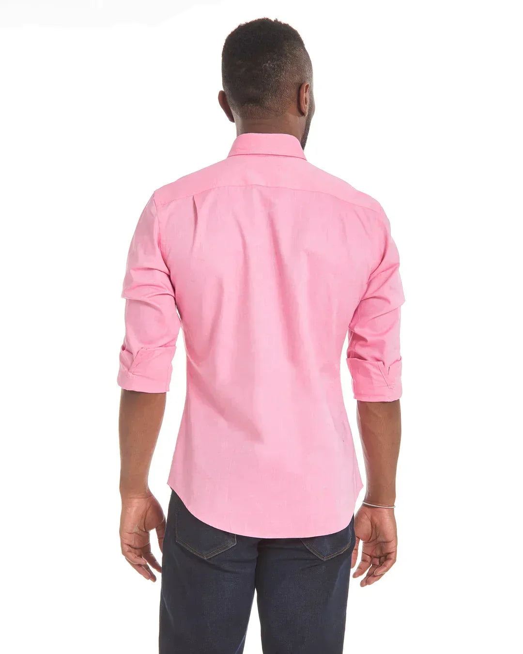 Men's Zip-Up Shirt, Long Sleeve Classic Collar Slim Fit Smart Casual Everyday Shirt 42