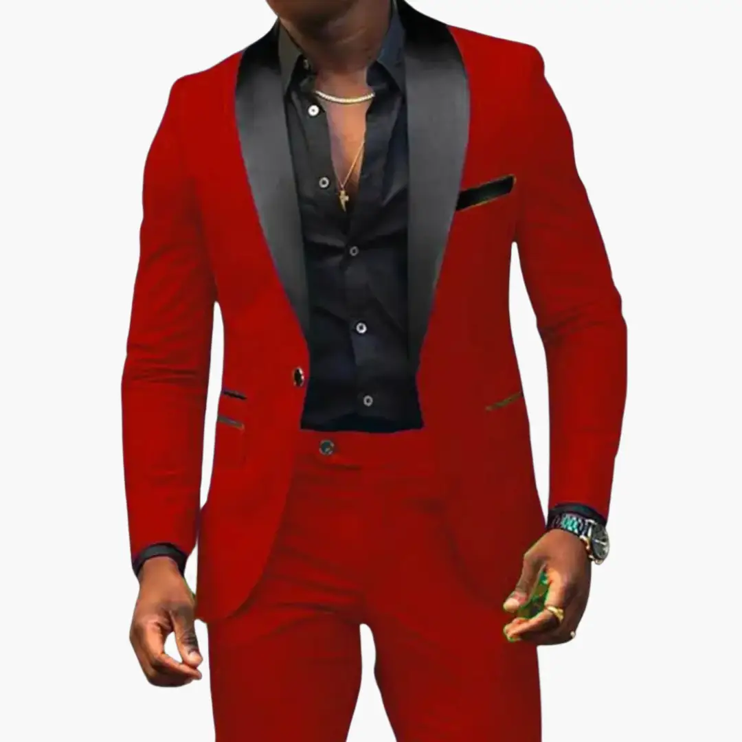 Men's Wedding Suit, Modern Slim Fit Tailored Blazer & Trousers Set for Formal Events 7