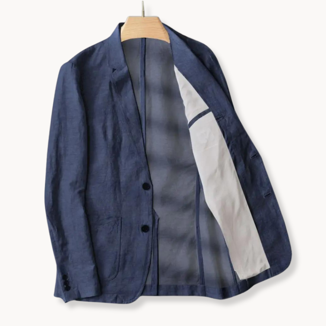 Unstructured Linen Blazer