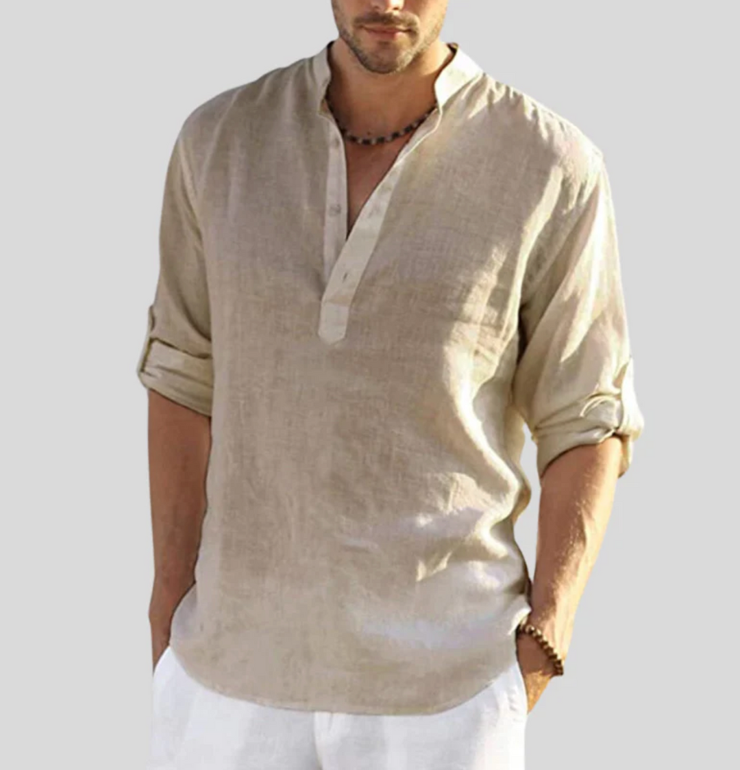 Men's Casual Shirt, Loose Fit Breathable Lightweight Short Sleeve Summer Shirt 2