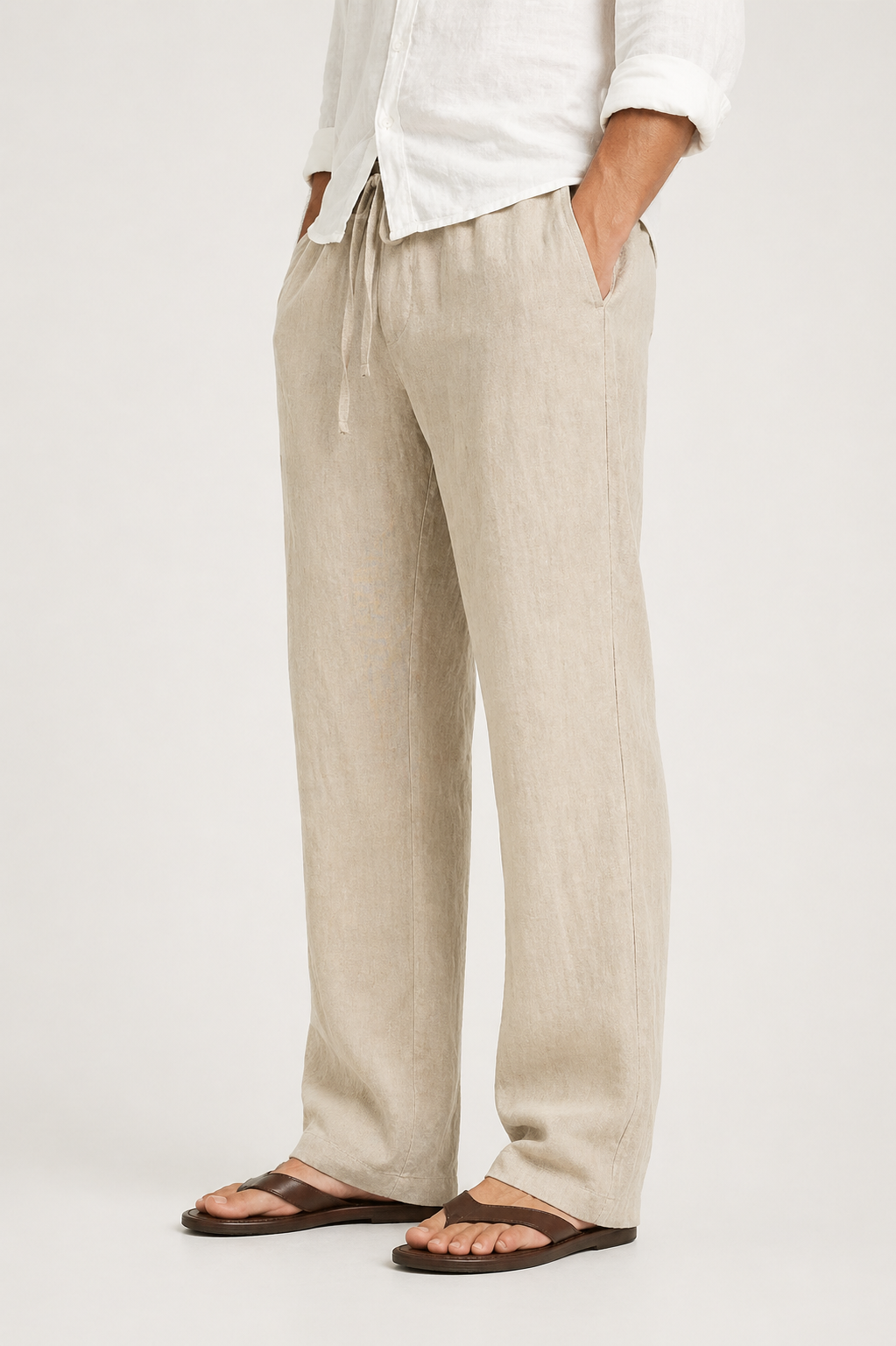 Relaxed Cotton-Linen Trouser