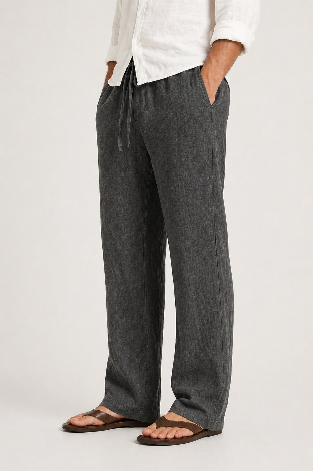 Relaxed Cotton-Linen Trouser