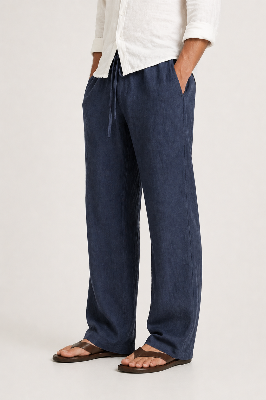 Relaxed Cotton-Linen Trouser