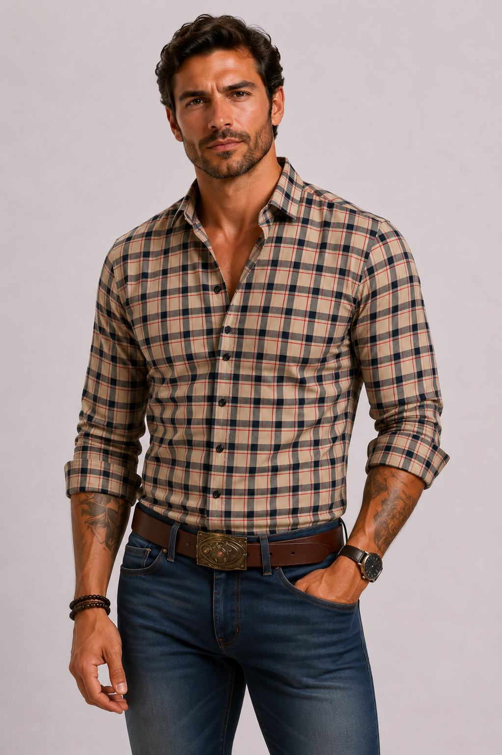 Checkered Cotton Shirt
