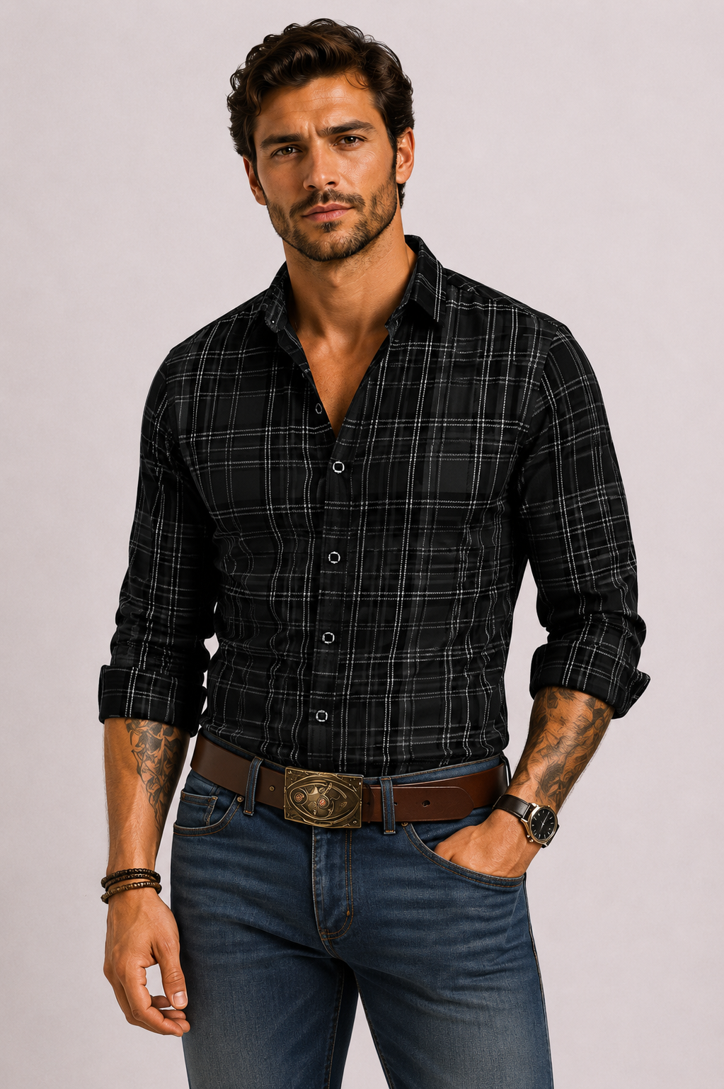 Checkered Cotton Shirt