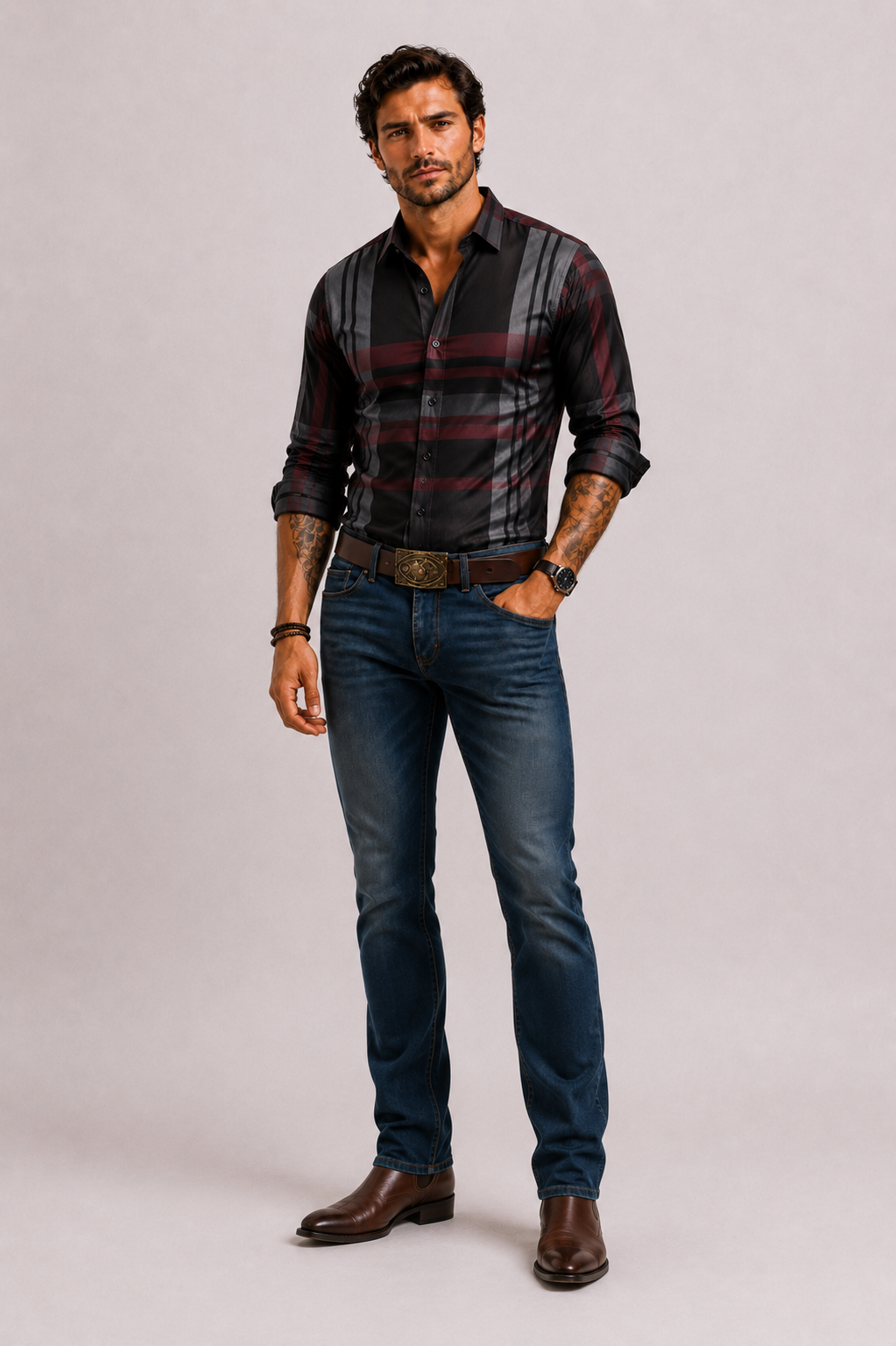 Checkered Cotton Shirt