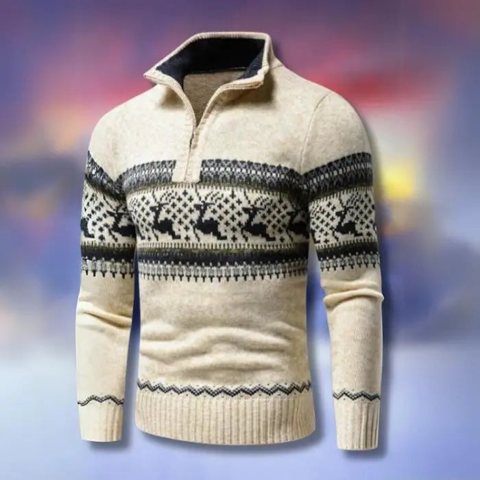 Fair Isle Half-Zip Sweater