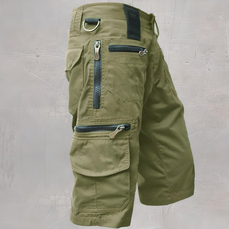 Men's Cargo Shorts, Multi-Pocket Knee-Length Casual Summer Utility Shorts with Zip Pockets 4