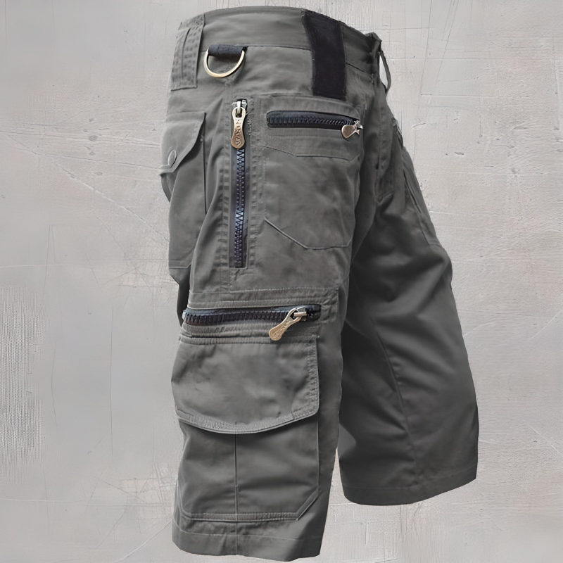 Men's Cargo Shorts, Multi-Pocket Knee-Length Casual Summer Utility Shorts with Zip Pockets 2