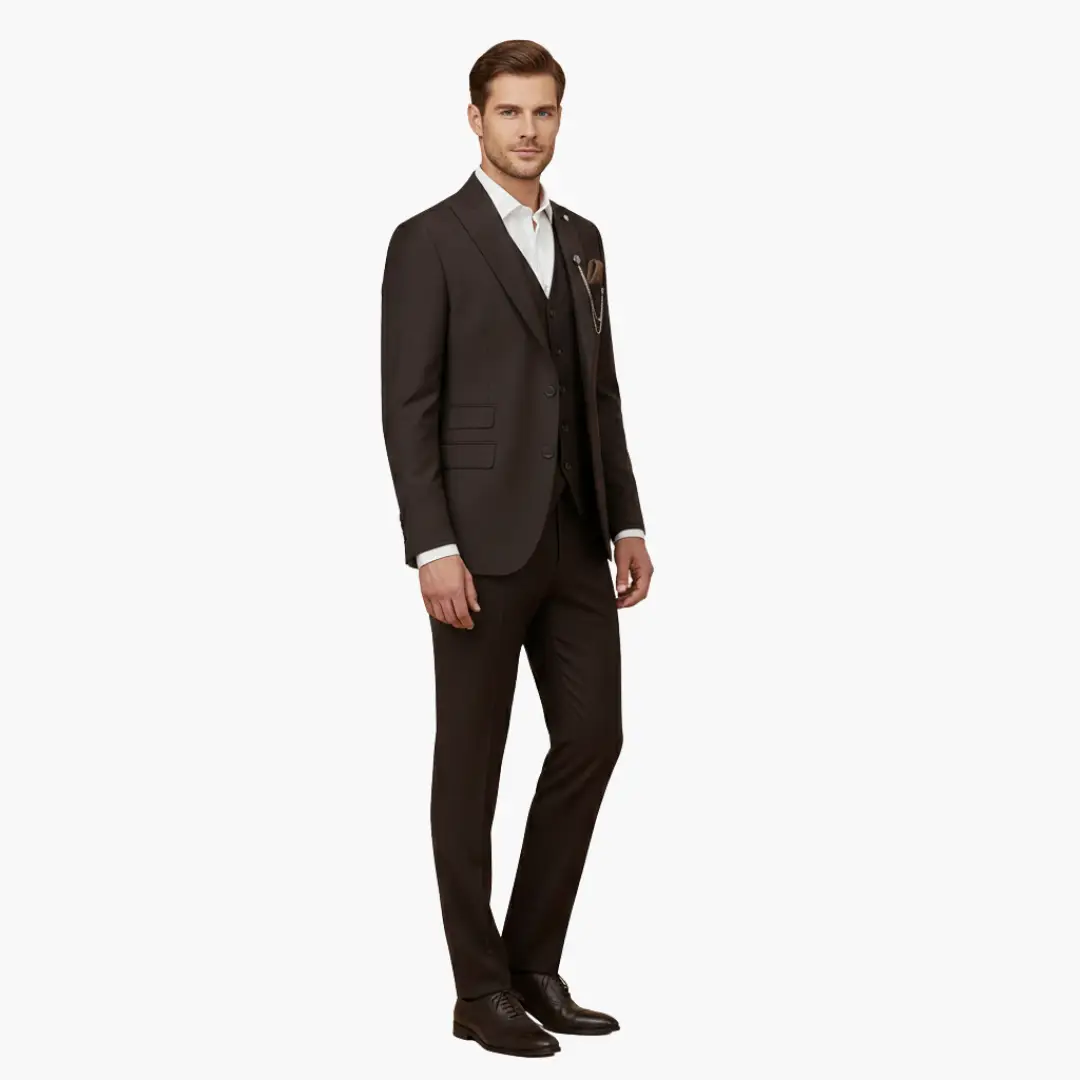 Men's Wedding Suit, Slim Fit Notch Lapel Blazer Waistcoat & Trousers Set for Formal Occasions 3