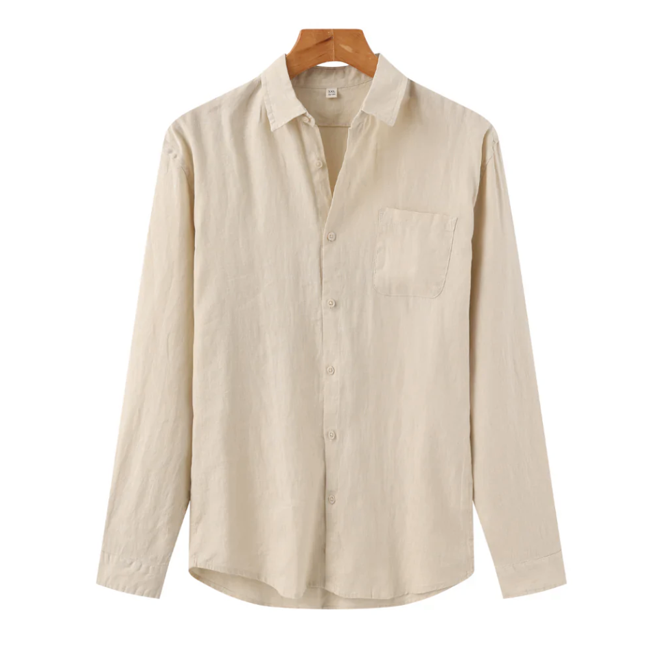 Long-Sleeve Linen Shirt
