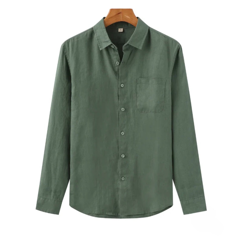 Long-Sleeve Linen Shirt