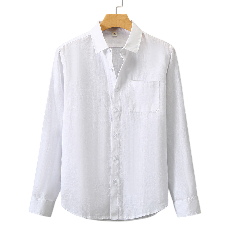 Long-Sleeve Linen Shirt