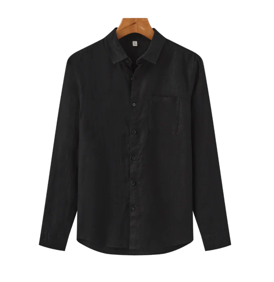Long-Sleeve Linen Shirt