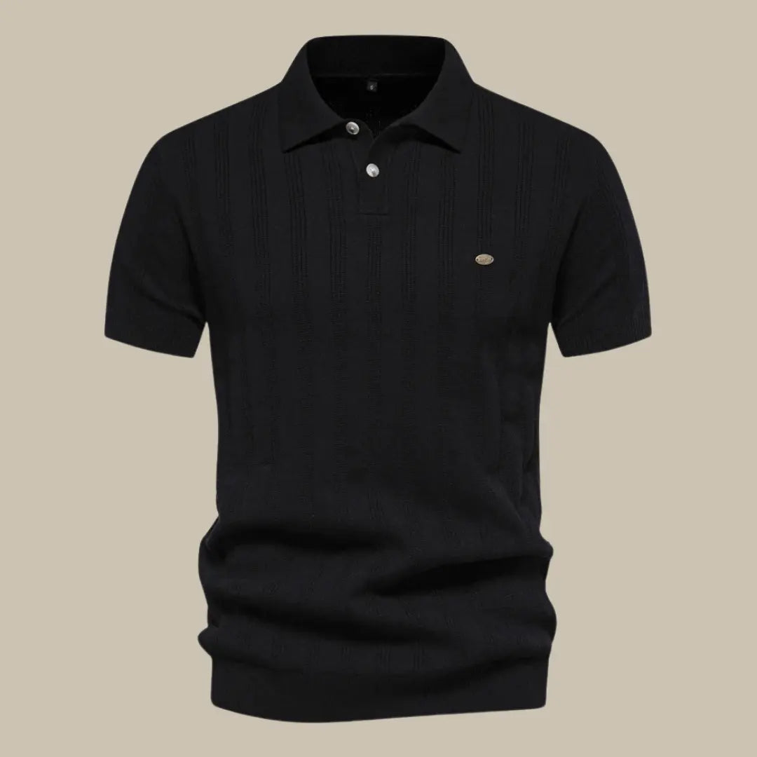 Long-Sleeve Knit Polo