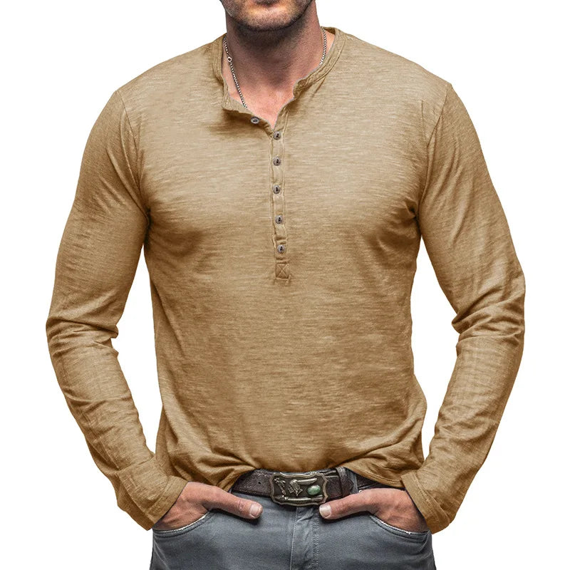 Cotton Henley Shirt