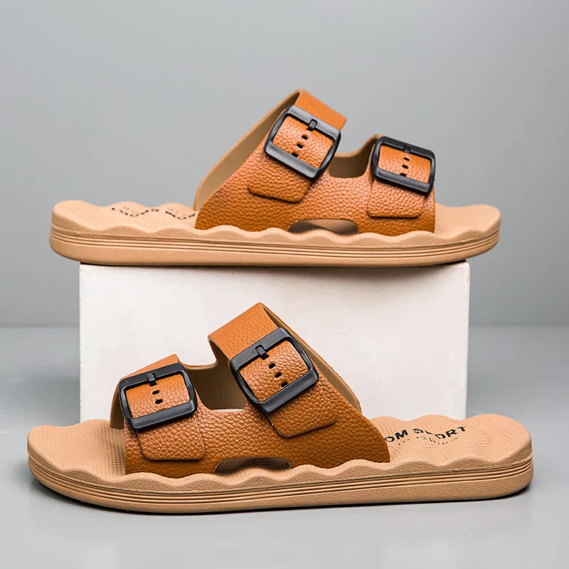 Double-Strap Buckle Sandal