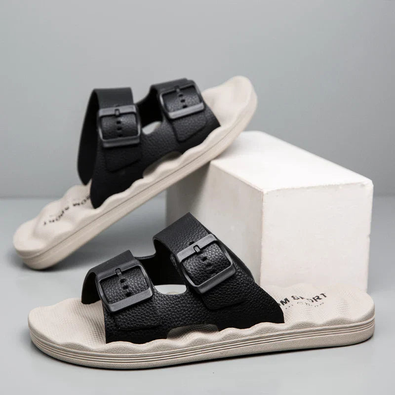 Double-Strap Buckle Sandal