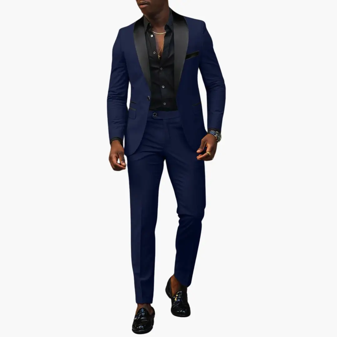 Men's Wedding Suit, Modern Slim Fit Tailored Blazer & Trousers Set for Formal Events 10