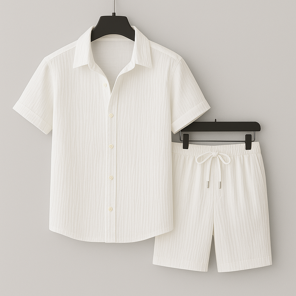Crinkle Cotton-Linen Set