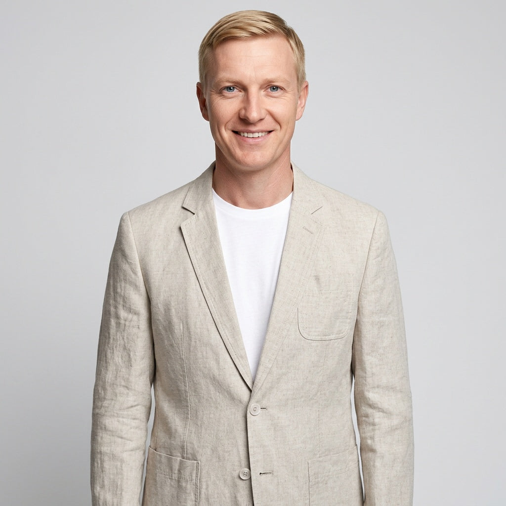 Unstructured Linen Blazer