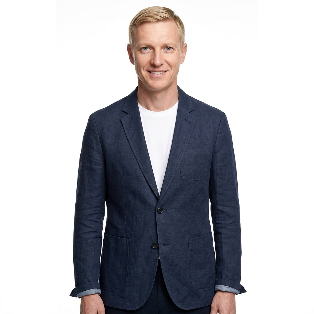 Unstructured Linen Blazer