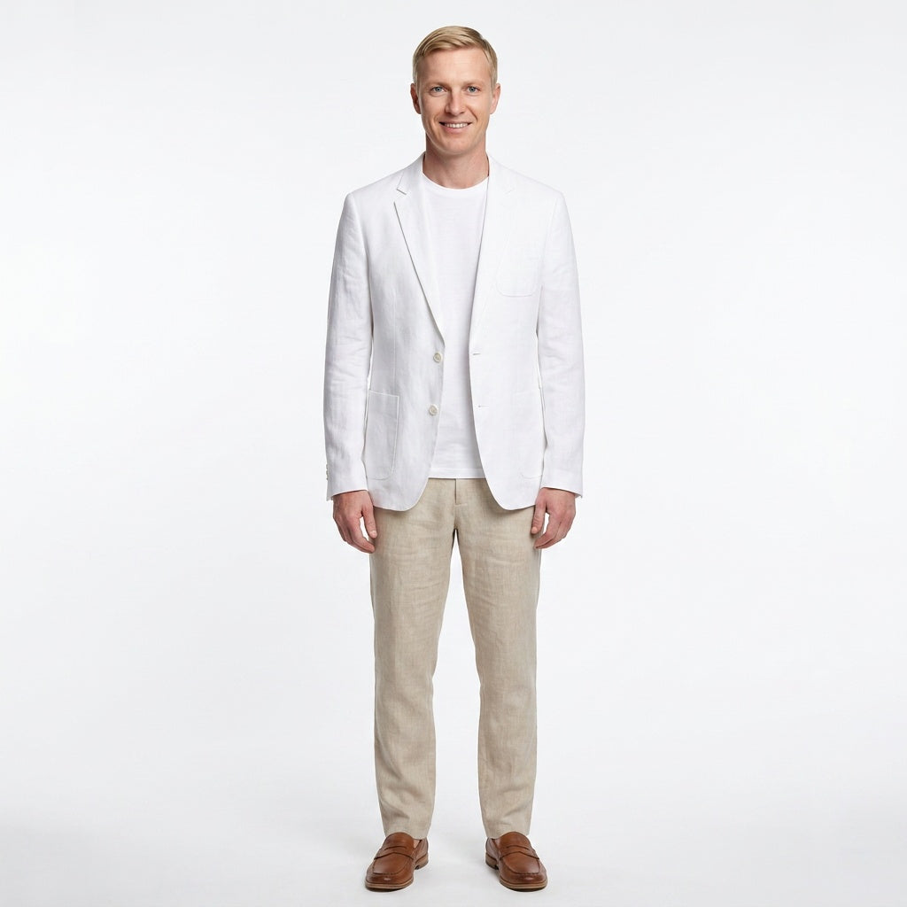Unstructured Linen Blazer