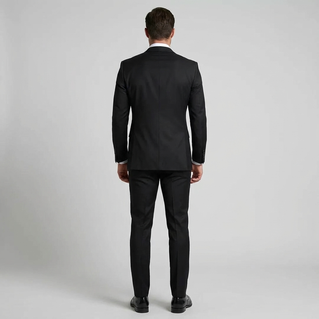 Black Three-Piece Wedding Suit