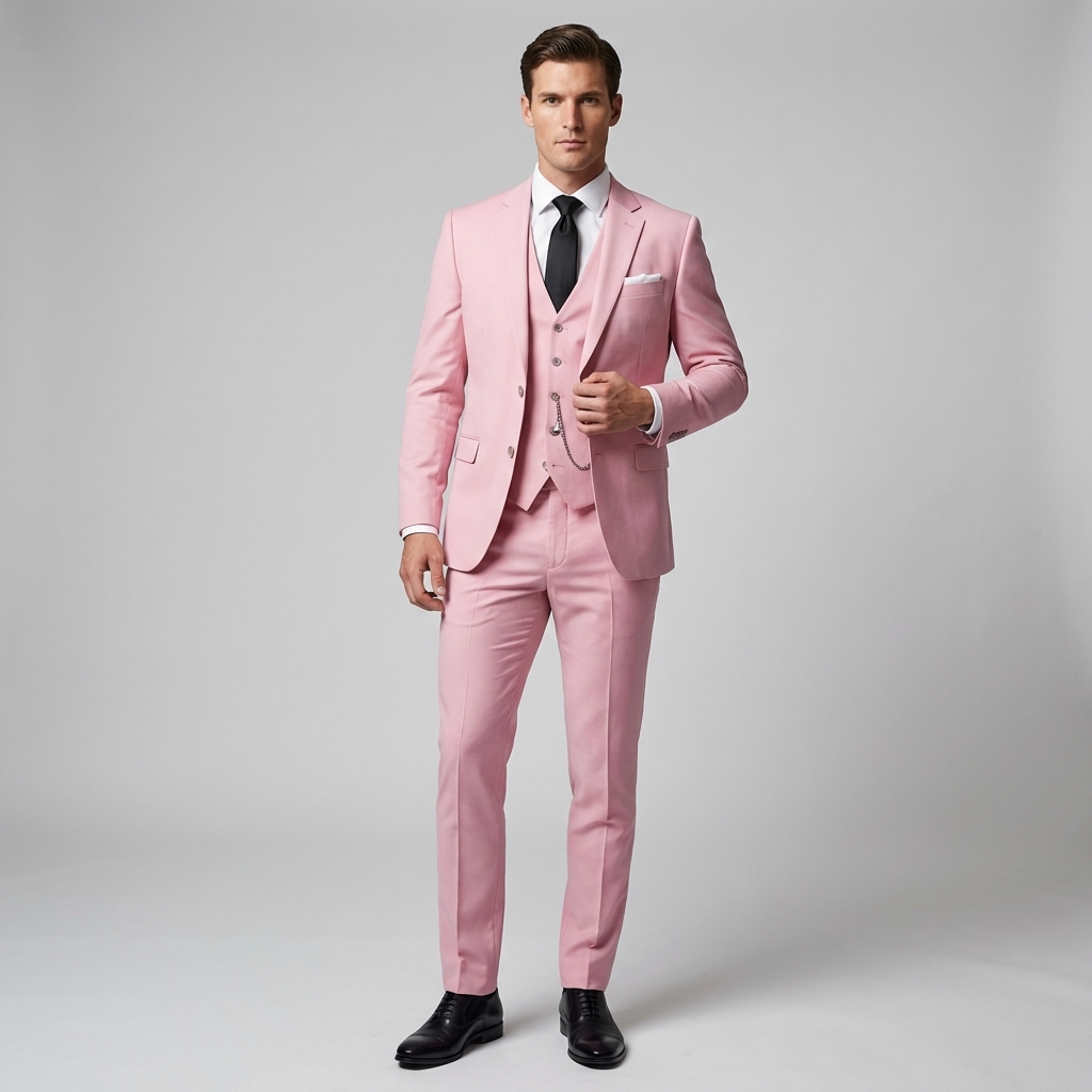 Black Three-Piece Wedding Suit