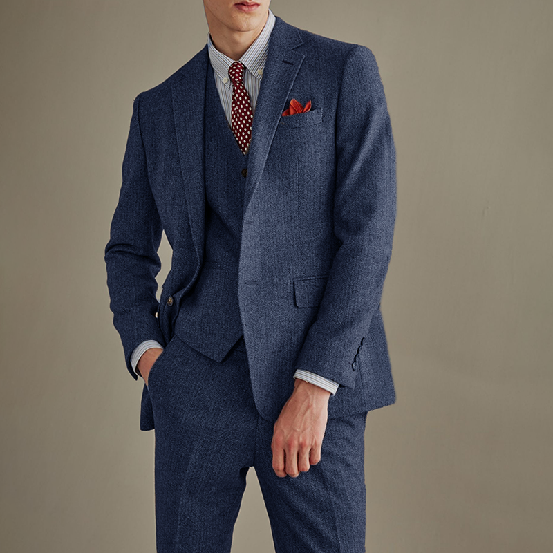 Herringbone Three-Piece Suit
